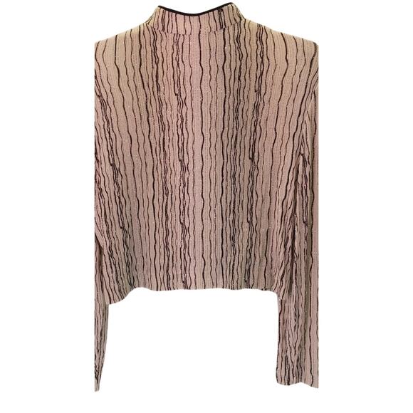 Alex Evenings Women's 10P Black White Shimmer Sparkle Zip Front Evening Jacket - Picture 3 of 5